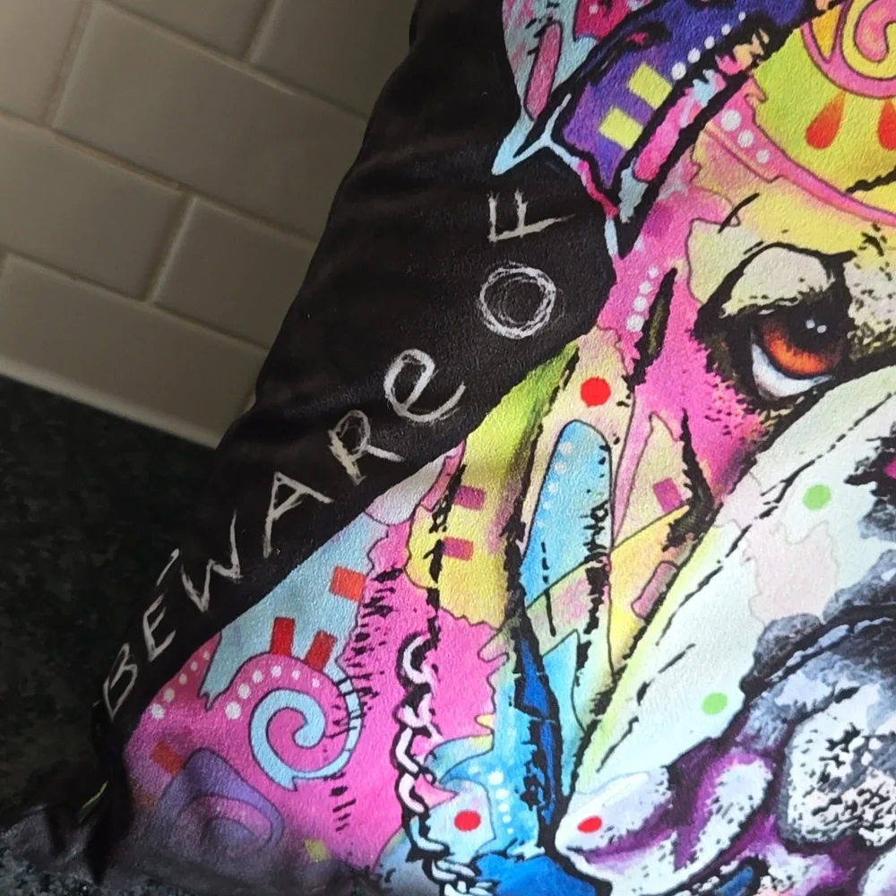 LiLiPi Multicolor Neon Bulldog Soft Pillow
